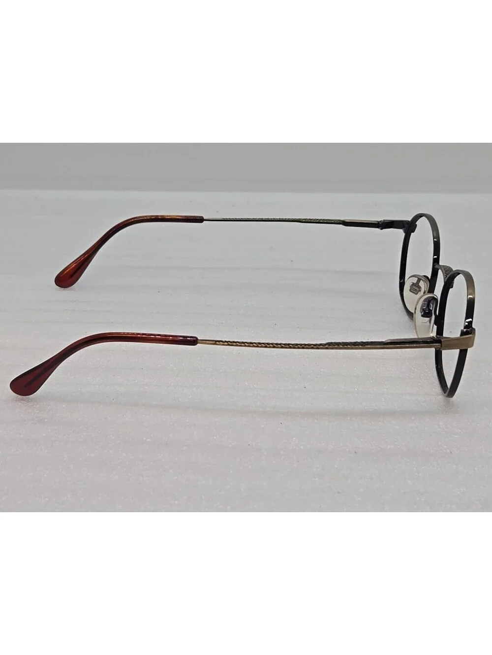 Vtg AO American Optical  Safety Tortoise Bronze Metal Frame Only 49-20-140